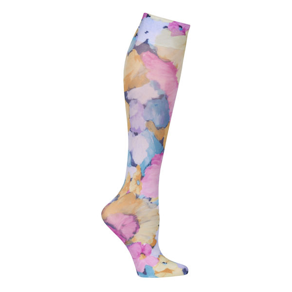 Product image for Celeste Stein Women's Printed Closed Toe Compression Knee High Stockings