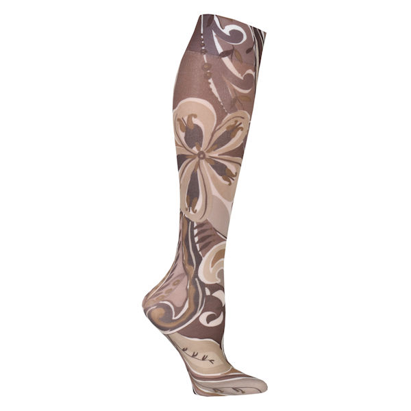 Product image for Celeste Stein® Women's Printed Closed Toe Compression Knee High Stockings