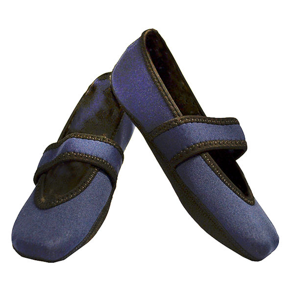 Product image for Nufoot Mary Jane Indoor Slippers Stretch with Non Slip Soles