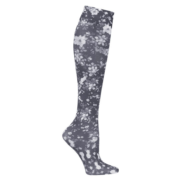 Celeste Stein Women's Printed Wide Calf Mild Compression Knee High Stockings