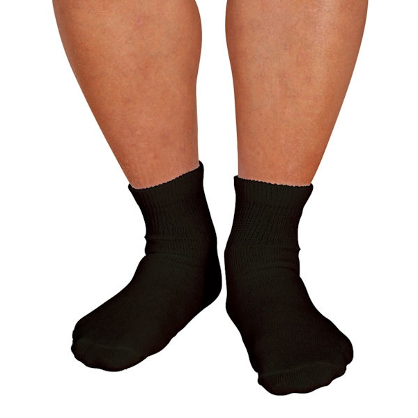 Product image for Men's Wide Calf Diabetic Quarter Crew Socks - 3 Pack