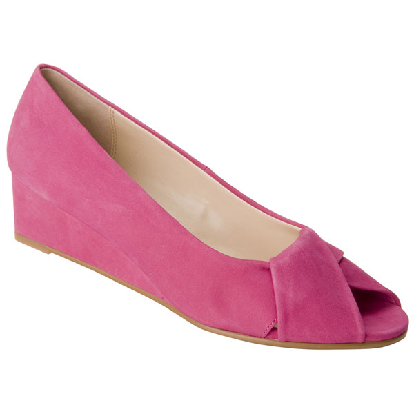 Product image for Ros Hommerson® Paige Peep-Toe Wedge - Fuschia Nubuck