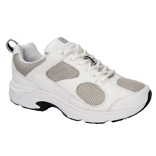 Product image for Drew® Flash II Women's Walking Shoes - White Leather/Gray Mesh