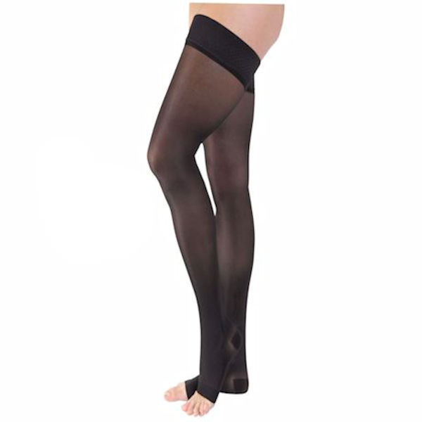 Product image for Jobst® Women's Ultrasheer Open Toe Moderate Compression Thigh High Stockings