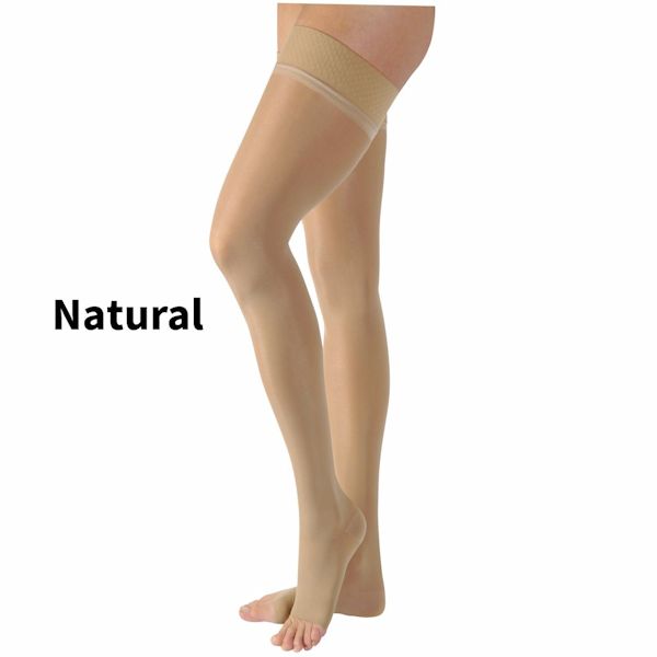 Product image for Jobst® Relief Women's Opaque Open Toe Firm Compression Thigh High Stockings