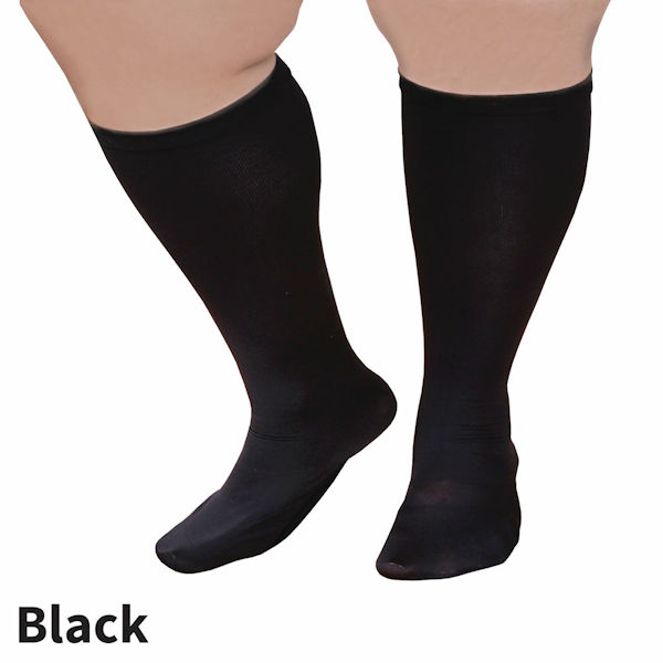 Extra Wide Moderate Compression Knee Highs at Support Plus | FF5722