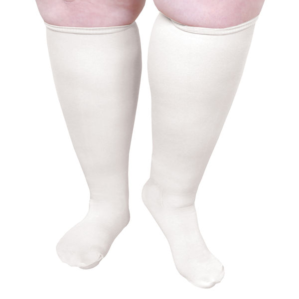 Product image for Sheer Closed Toe Extra Wide Calf Moderate Compression Knee High Socks