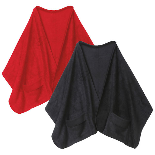 Fleece Shawl Kit Black And Red
