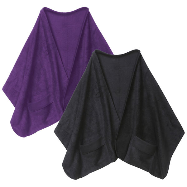 Fleece Shawl Kit Black And Purple