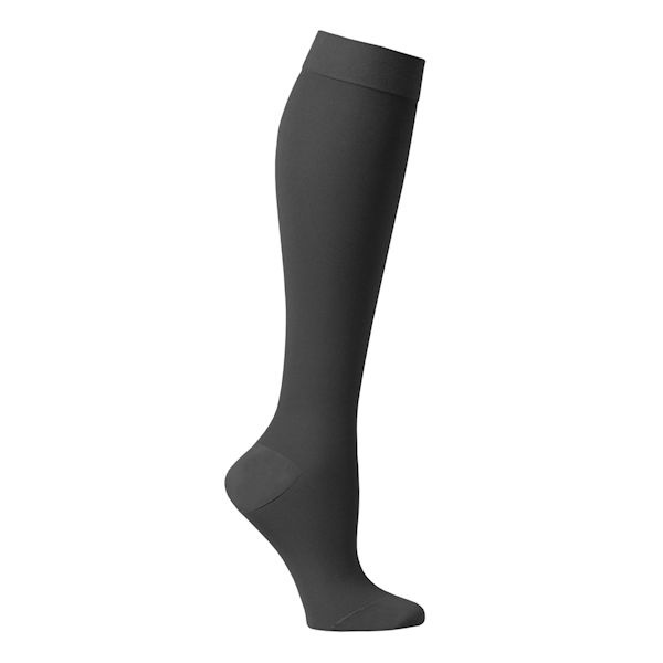 Product image for Support Plus Women's Opaque Closed Toe Petite Height Firm Compression Knee High Stockings