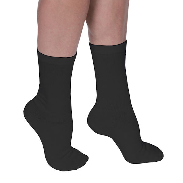 Product image for Support Plus Coolmax Unisex Opaque Firm Compression Crew Socks