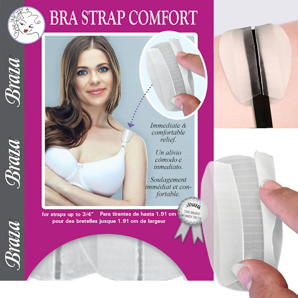 4 Silicone Bra Strap Non Slip Comfort Cushion Shoulder Pads Pain Relief-2  sets