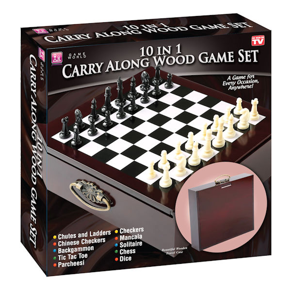 10-in-1 Wood Game Set
