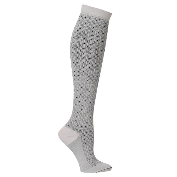 Support Plus&reg; Unisex Moderate Compression Knee High Socks - Diamond Block
