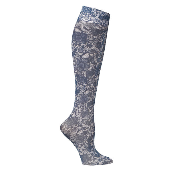 Product image for Celeste Stein Women's Printed Closed Toe Firm Compression Knee High Stockings
