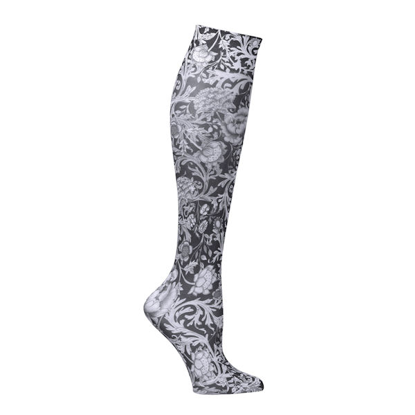 Product image for Celeste Stein Women's Printed Closed Toe Wide Calf Firm Compression Knee High Stockings