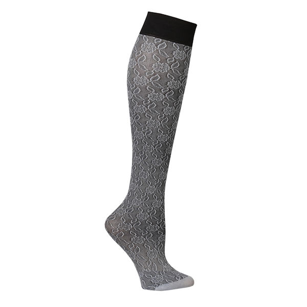 Celeste Stein Women's Regular Calf Mild Compression Lace Socks
