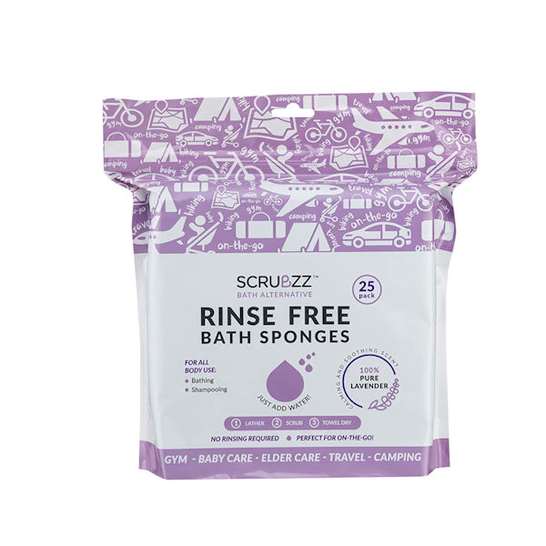 Product image for Scrubzz Rinse-Free Bath Sponges