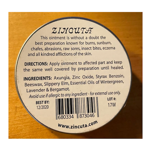 Product image for Zincuta Ointment