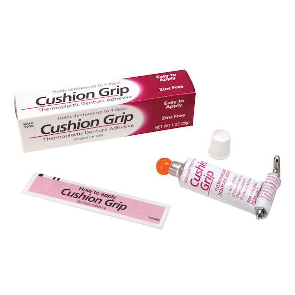 Product image for Cushion Grip Thermoplastic Denture Adhesive - 3 Pack