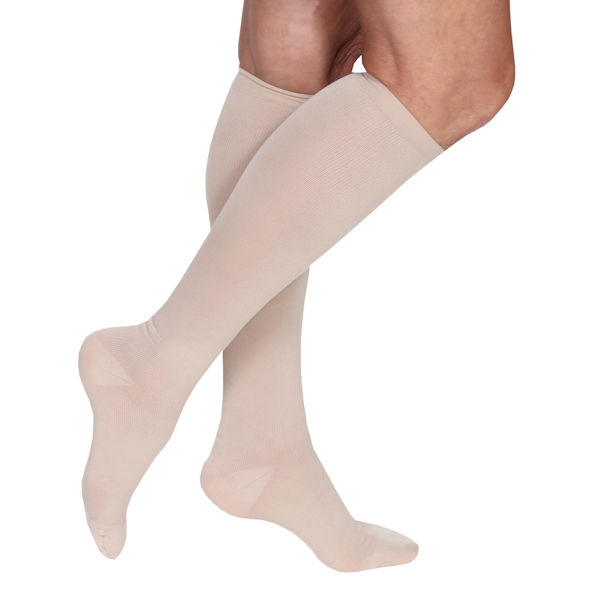 Support Plus® Women's Microfiber Moderate Compression Knee High Socks