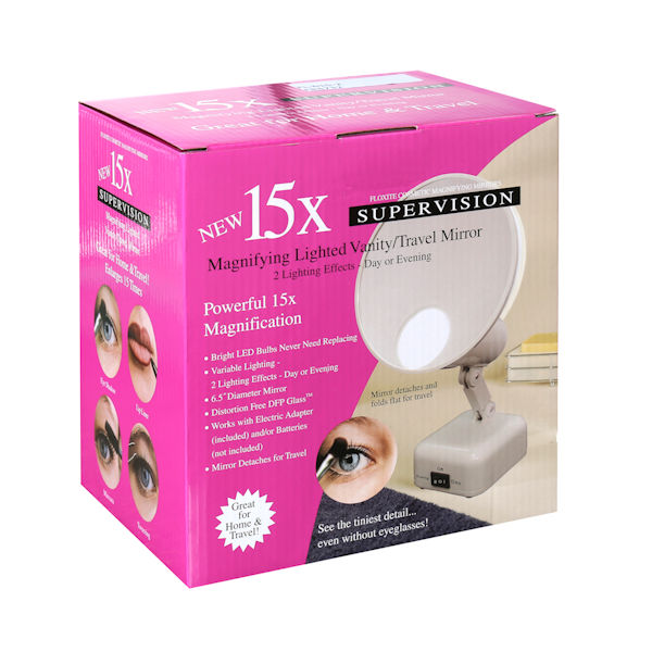 15X SuperVision Magnifying Mirror Light