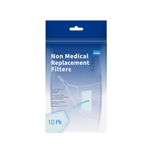 PM2.5 Replacement Mask Filters - 10 Pack