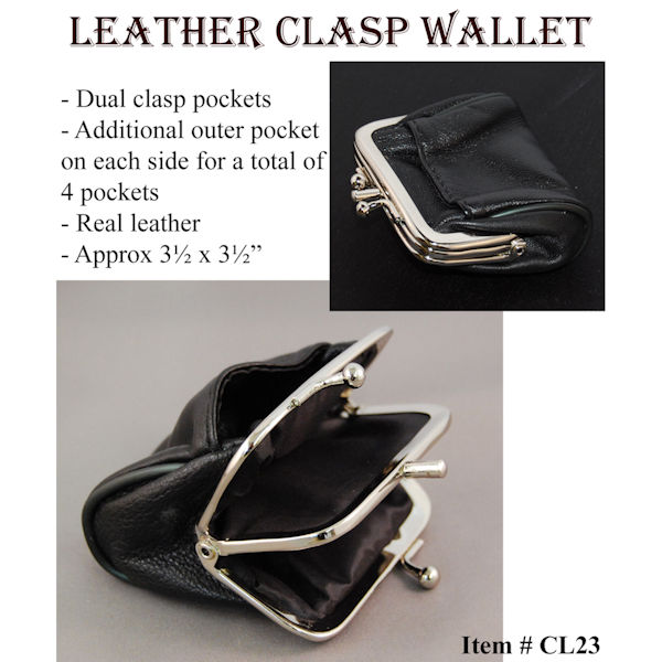 Leather Clasp Wallet