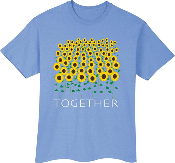 Product image for Together Sunflower T-Shirts or Sweatshirts
