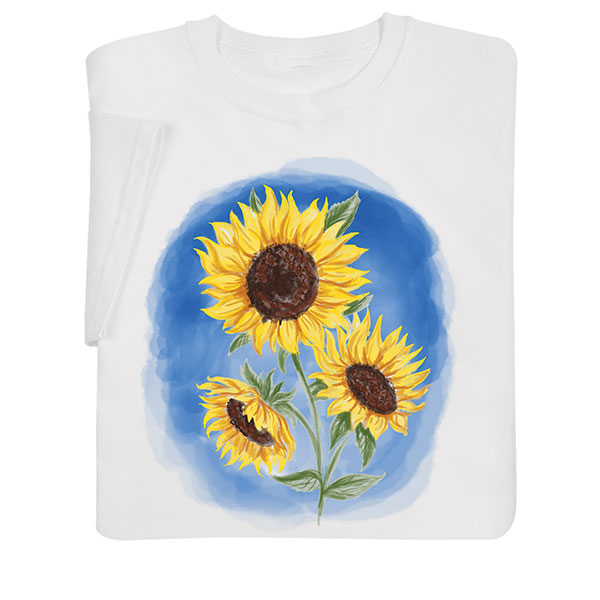 Product image for Sunflowers on White T-Shirts or Sweatshirts