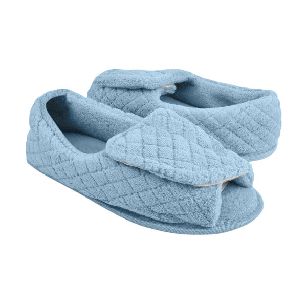 Product image for Muk Luks Micro Chenille Adjustable Slippers - Blue