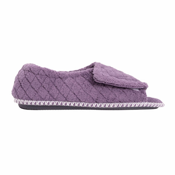Product image for Muk Luks Micro Chenille Adjustable Slippers - Lilac/Ivory