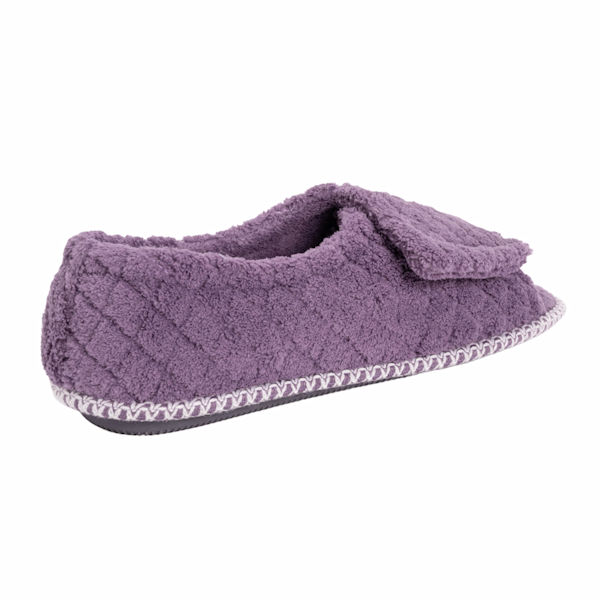 Product image for Muk Luks Micro Chenille Adjustable Slippers - Lilac/Ivory