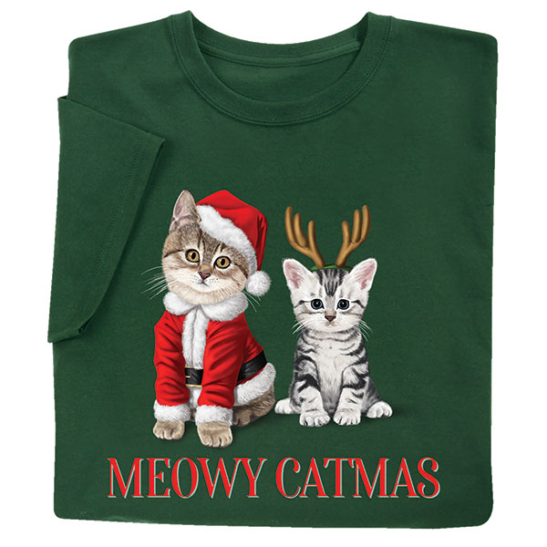 Product image for Meowy Catmas T-Shirts or Sweatshirts