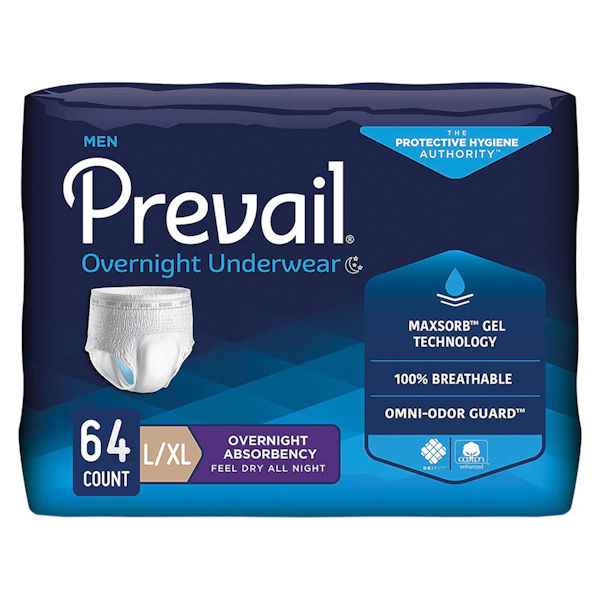Product image for Prevail Men's Overnight Protective Underwear