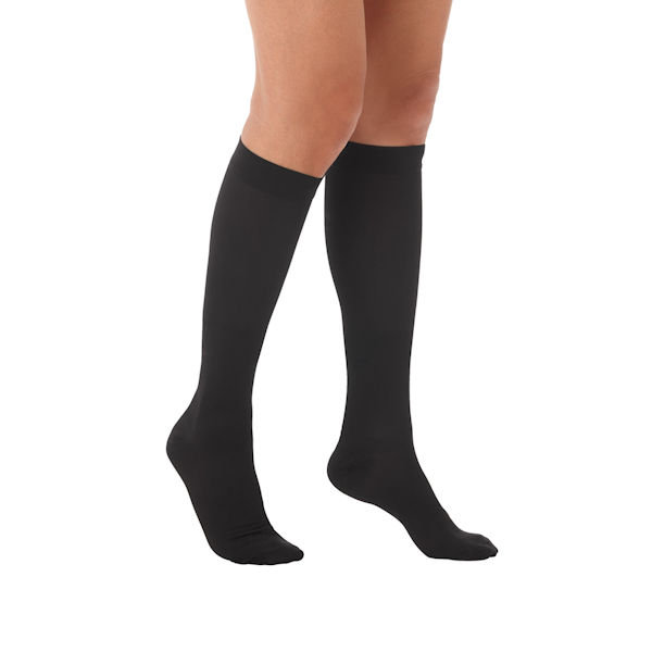 Product image for Women's Moderate Compression Knee High Stockings, Available in Black, Beige, Navy, White