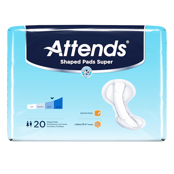 Product image for Sample of Attends® Incontinence Shape Pads, Super Absorbency - 1 Sample