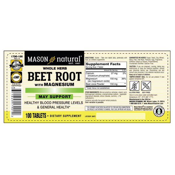 Product image for Beet Root with Magnesium Tablets