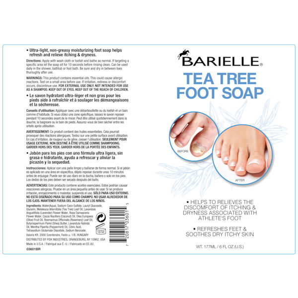 Product image for Barielle Tea Tree Foot Soap - 6 oz. or Tea Tree Foot Cream - 3 oz.
