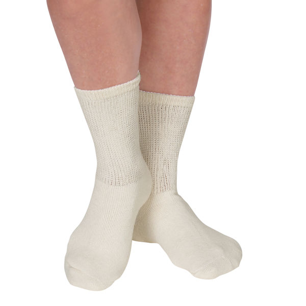 Product image for Unisex Loose Fit Diabetic Crew Length Socks - 3 Pack
