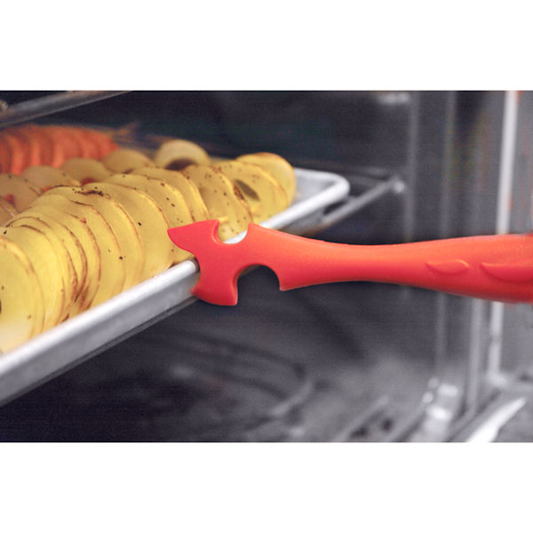 Product image for Push/Pull Silicone Oven Rack and Pans Tool