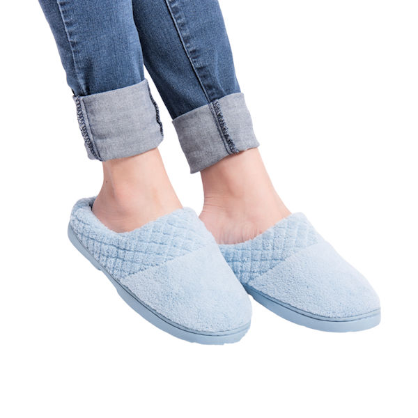 Product image for Muk Luks Micro Chenille Clog Slippers - Blue