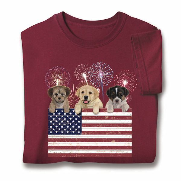 Product image for Americana Puppies T-Shirts or Sweatshirts