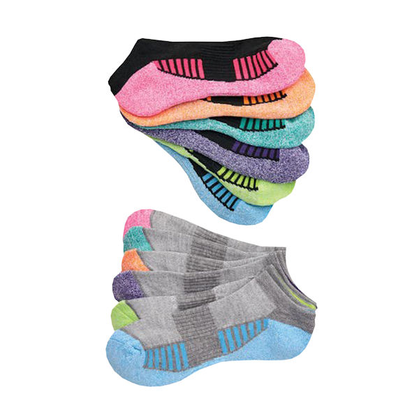 Tech Socks Women's Ankle Length Multi Color - 12 Pairs