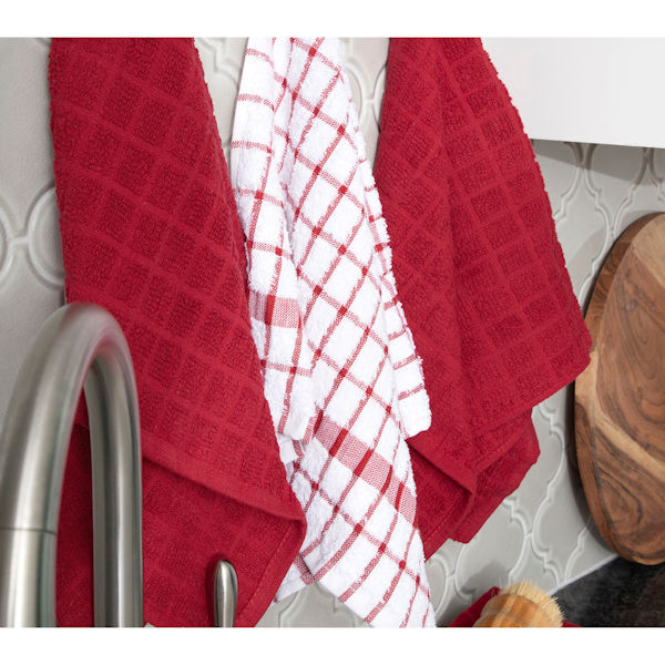 Product image for Terry Kitchen Towel and Dishcloth Set - 6 Piece