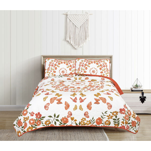 Product image for Butterfly Quilt Set - 3 Piece Set