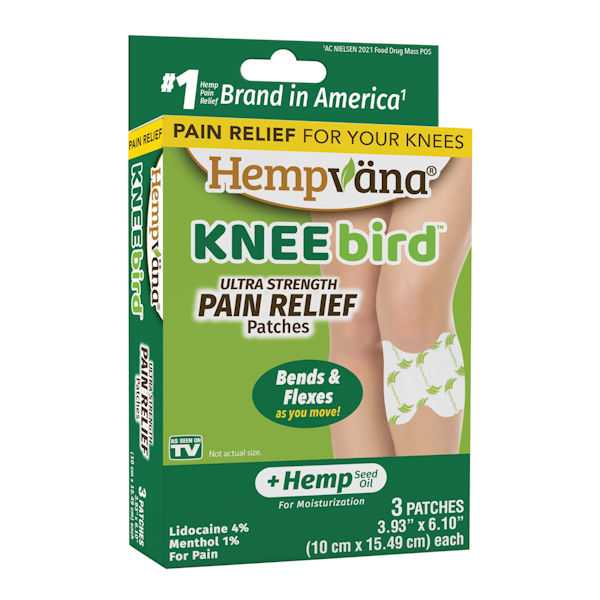 Product image for Hempvana Knee Bird Pain Relief Patches - Set of 3