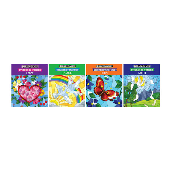 Product image for Sticker by Number Inspiration Books Set - Set of 4