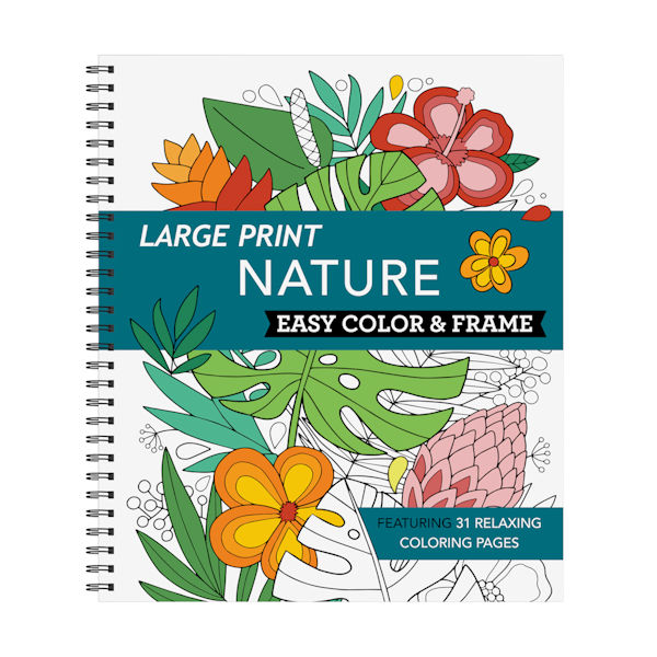 Large Print Coloring Books and Gel Pens