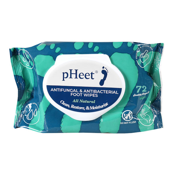 Product image for pHeet All-Natural Antifungal & Antibacterial Foot Wipes - 72 Count